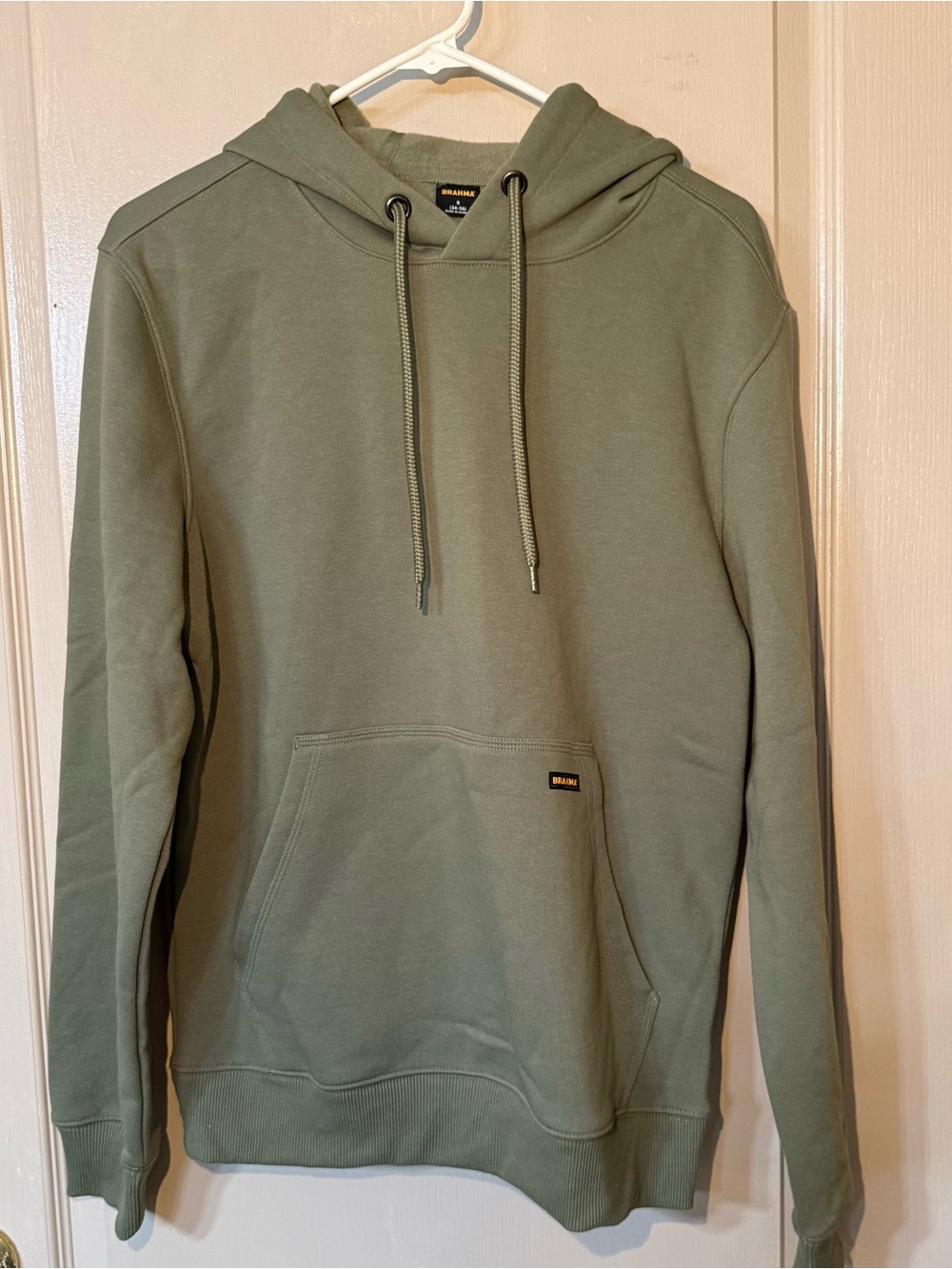 Men's Brahma Olive Green Pullover Hoodie with Front Pocket